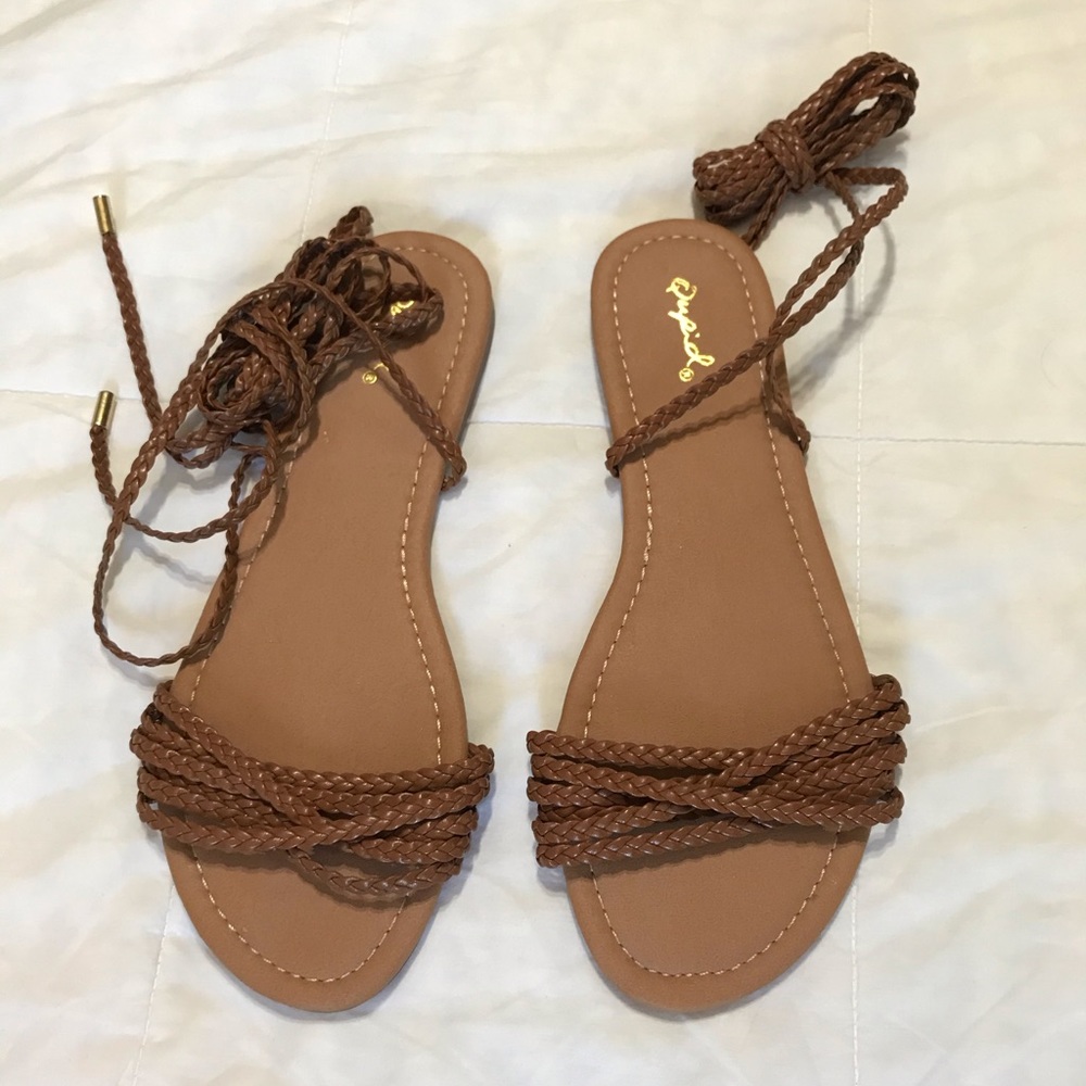 Braided tie sandals🙈